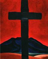 O Keeffe, Georgia - Cross with Red Sky